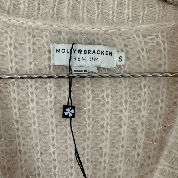 Molly Bracken Fuzzy Glitter Knit Cardigan - Picture 4 of 5